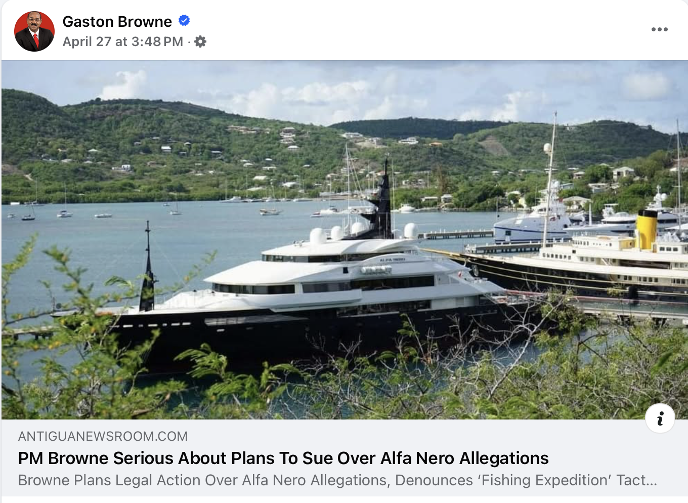 ‘This isn’t about a yacht any more’