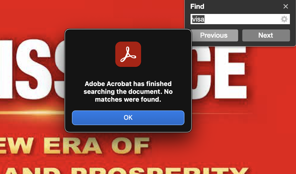 Gaston’s Renaissance Manifesto says ZERO about ending the U.S. visa restrictions. Why?