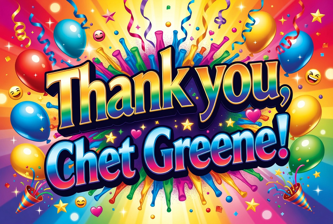 Chet Greene tricks Gaston into posting a link to MariaBirdBrowne.com on Facebook