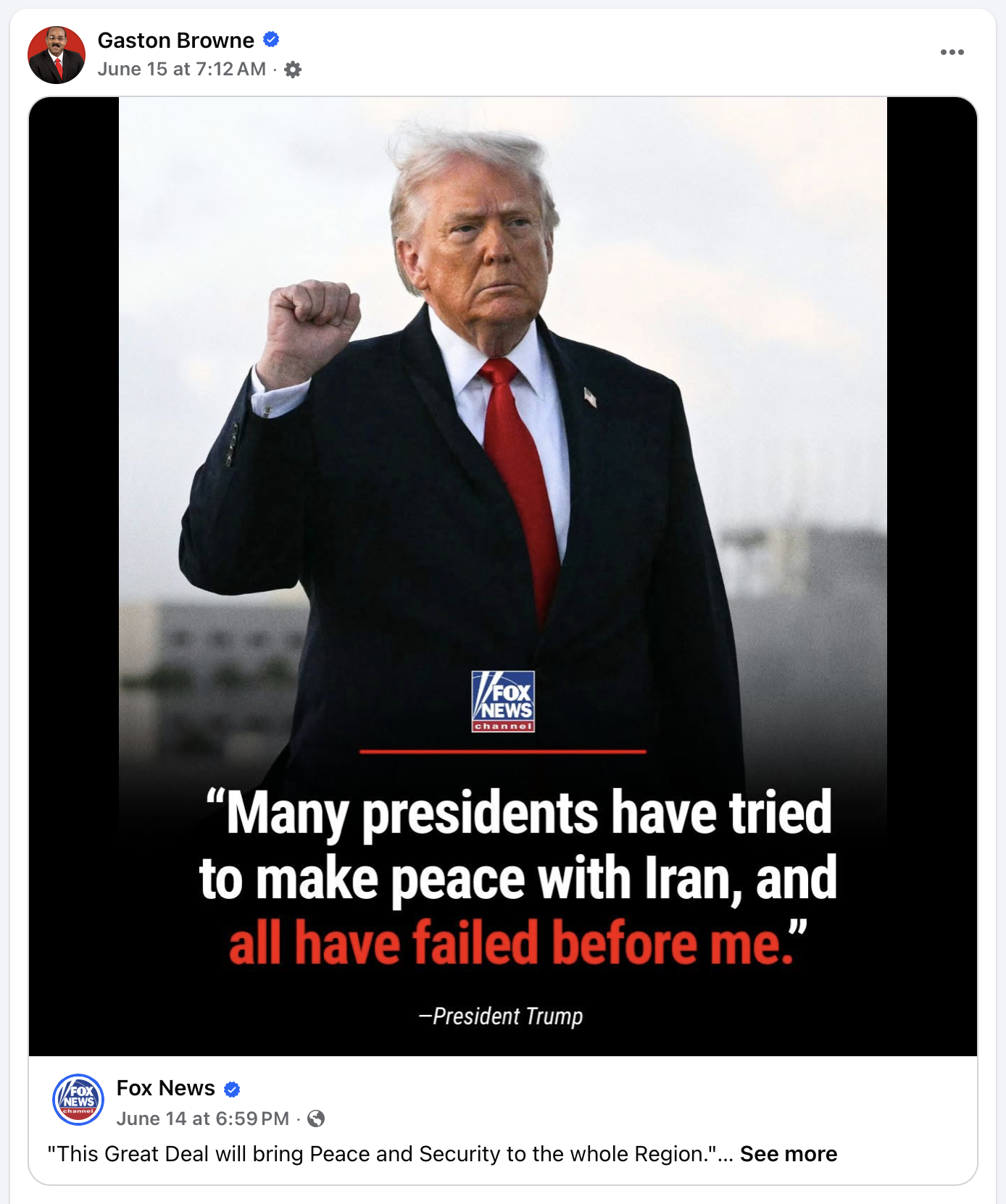 ‘Browne-nosing’ Trump on Facebook